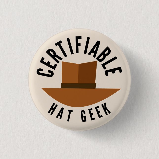 Badge Rond 2,50 Cm Pin de geek de casquette (Devant)