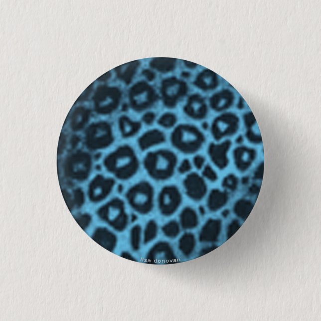 Badge Rond 2,50 Cm Pin de léopard de turquoise (Devant)