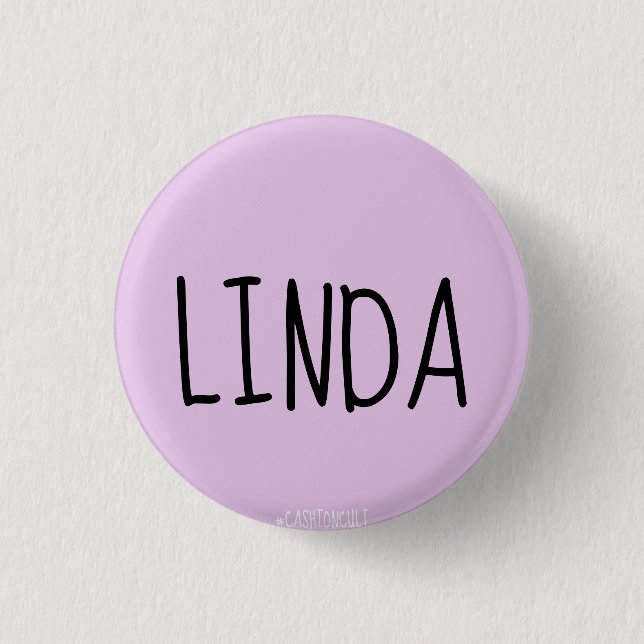 Badge Rond 2,50 Cm Pin de Linda (Devant)