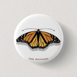 Badge Rond 2,50 Cm Pin de papillon de monarque