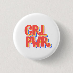 Badge Rond 2,50 Cm Pin de puissance de fille