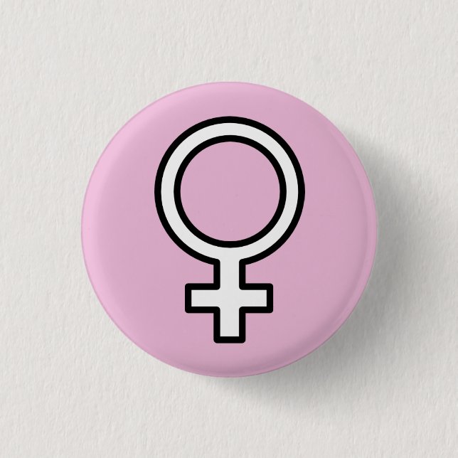 Badge Rond 2,50 Cm Pin de puissance de fille (Devant)