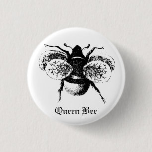 Badge Rond 2,50 Cm Pin de reine des abeilles