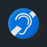 Badge Rond 2,50 Cm Pin de revers - Symbole sourd international<br><div class="desc">C'est une manière discrète de faire des personnes savoir que vous avez des problèmes d'audition.  S'ils ne l'obtiennent pas que vous êtes sourds ou dur-de-audition,  indiquez juste la goupille !</div>