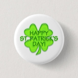 Badge Rond 2,50 Cm Pin de shamrock de vert du jour de St Patrick