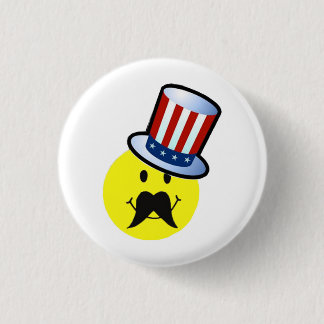Badge Rond 2,50 Cm Pin drôle de visage/Pin drôle de moustache