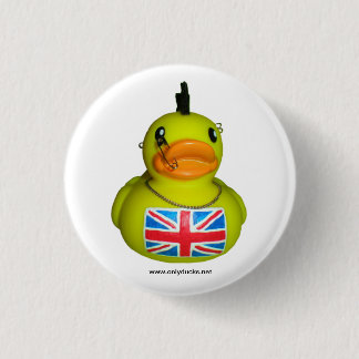 Badge Rond 2,50 Cm Pin en caoutchouc punk britannique de canard
