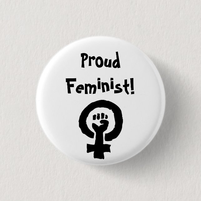 Badge Rond 2,50 Cm Pin fier de féministe (Devant)