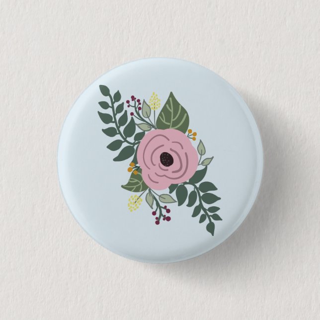 Badge Rond 2,50 Cm Pin~ floral ! (Devant)