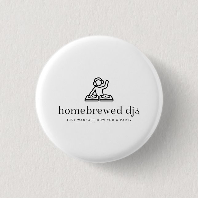 Badge Rond 2,50 Cm Pin HBDJ (Devant)