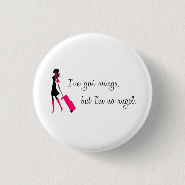 Badge Rond 2,50 Cm Pin impertinent de steward (hôtesse de l'air) (Devant)