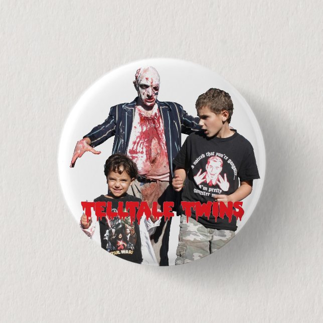 Badge Rond 2,50 Cm Pin indicateur de zombi de jumeaux (Devant)