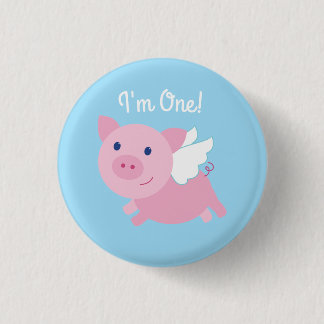 Badge Rond 2,50 Cm Pin mignon de bouton d'anniversaire de porc de vol