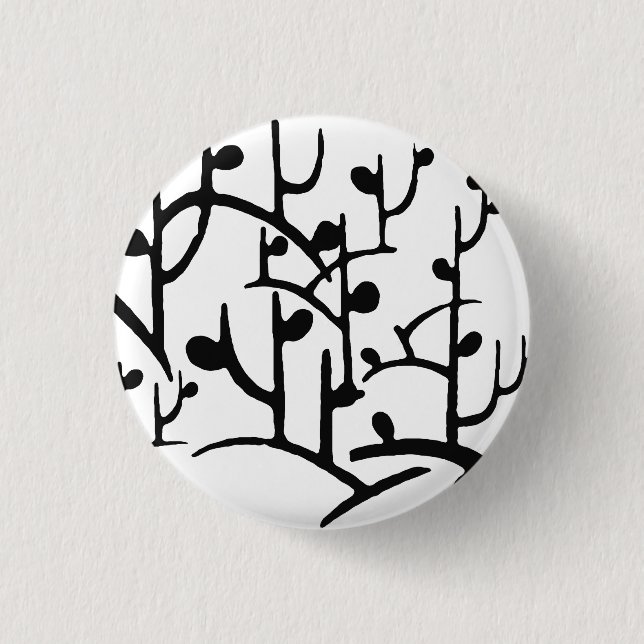 Badge Rond 2,50 Cm Pin moderne de branches (Devant)