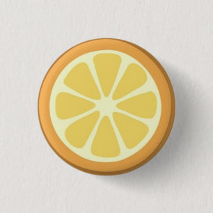 Badge Rond 2,50 Cm Pin orange de tranche