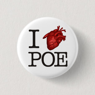 Badge Rond 2,50 Cm Pin « Poe Heart »