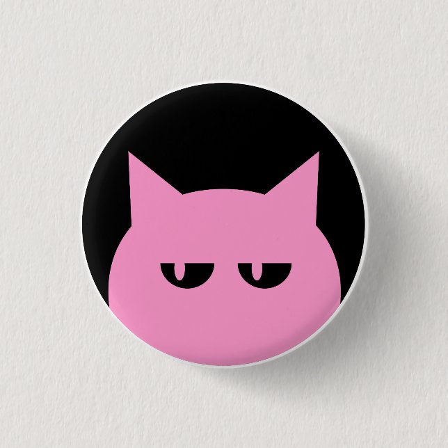 Badge Rond 2,50 Cm Pin rose de minou (Devant)