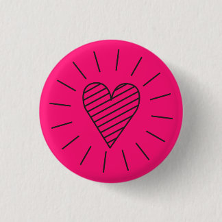 Badge Rond 2,50 Cm Pin rose de talent de coeur