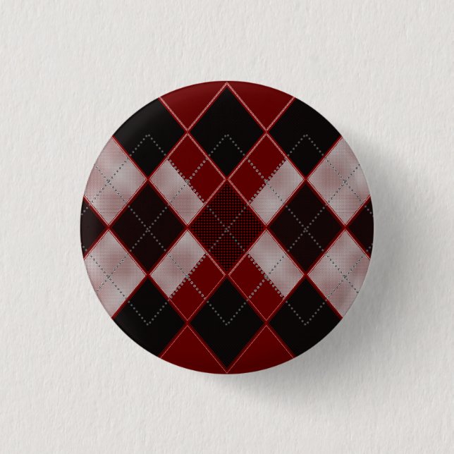 Badge Rond 2,50 Cm Pin rouge de Jacquard (Devant)