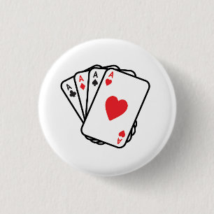 Badge Rond 2,50 Cm Pin simple de logo d'as
