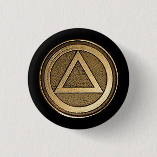 Badge Rond 2,50 Cm Pin sobre de bouton de sobriété de récupération