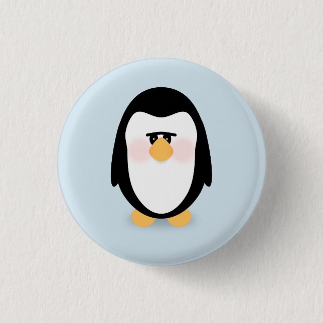 Badge Rond 2,50 Cm Pingouin (Devant)