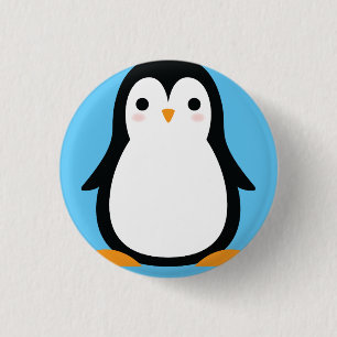Badge Rond 2,50 Cm Pingouin Cute Hiver 1er Anniversaire Épingle
