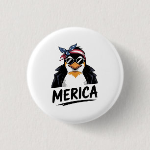 Badge Rond 2,50 Cm Pingouin Résiste À La Manifestation Contre Les Pin