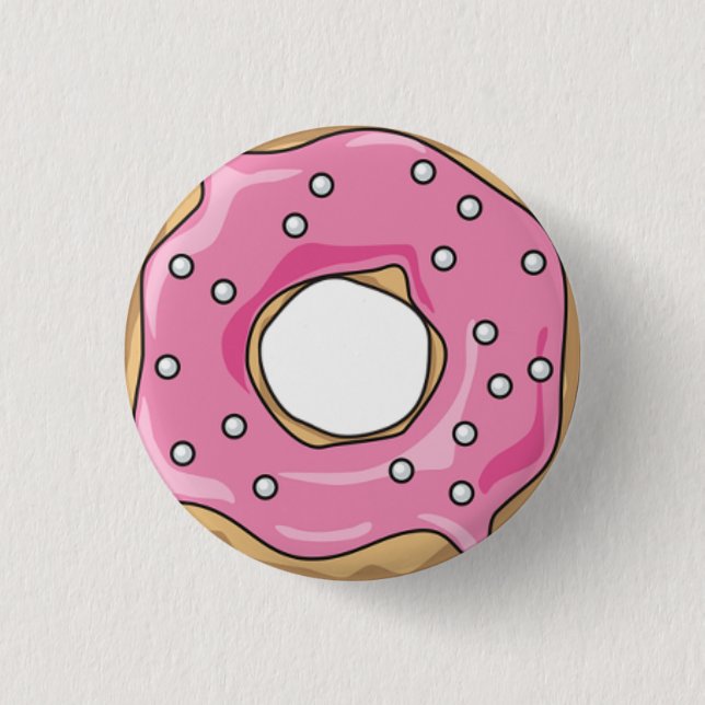 Badge Rond 2,50 Cm Pink Doughnut (Devant)