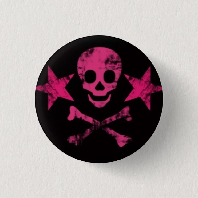Badge Rond 2,50 Cm pink-skulls2 (Devant)