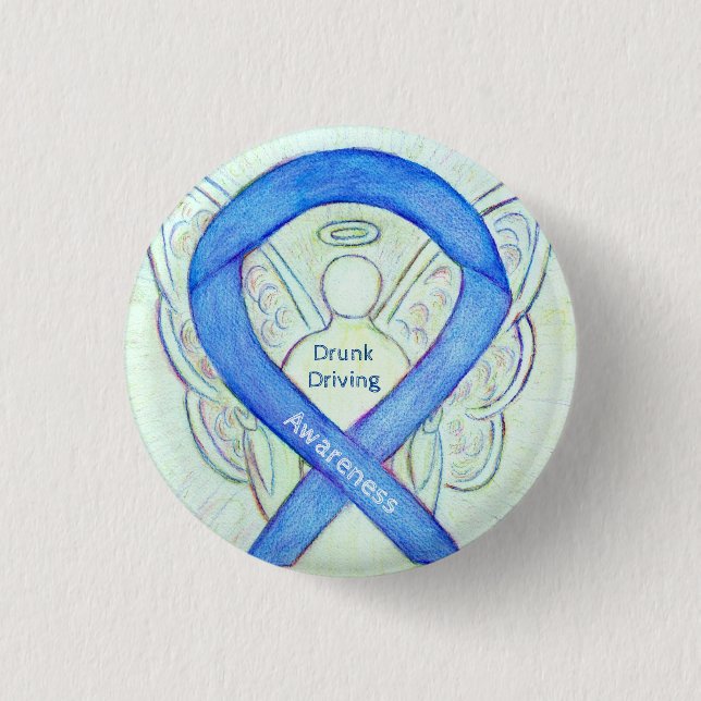Badge Rond 2,50 Cm Pins à ruban de sensibilisation à l'angle de condu (Devant)