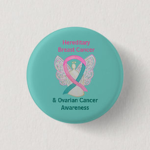 Badge Rond 2,50 Cm Pins de sensibilisation au cancer du sein et des o