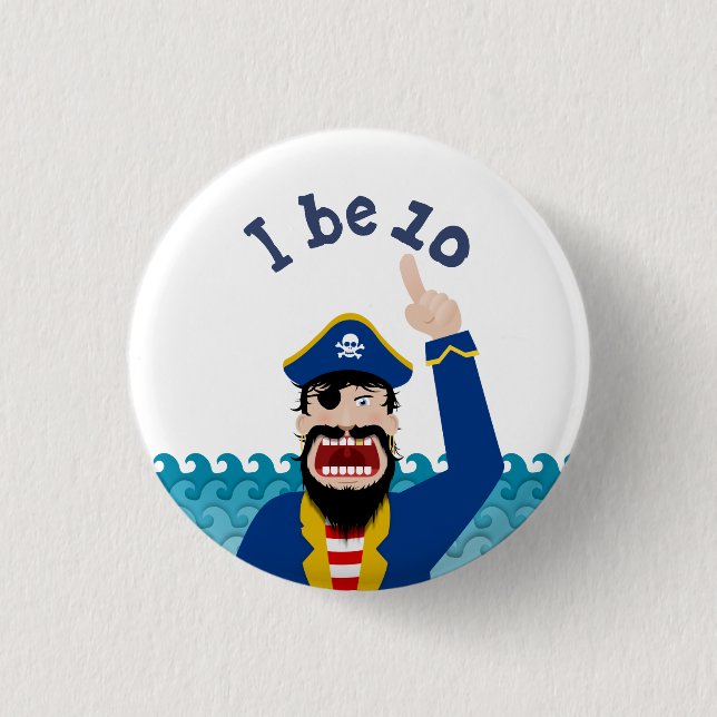 Badge Rond 2,50 Cm Pirate (Devant)