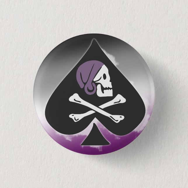 Badge Rond 2,50 Cm Pirate d'as (Devant)