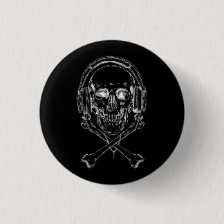 Badge Rond 2,50 Cm Pirate de musique et fier - rayon X