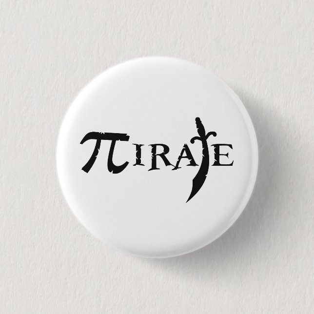 Badge Rond 2,50 Cm Pirate de symbole de pi (Devant)