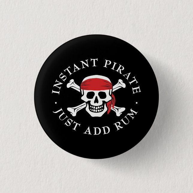 Badge Rond 2,50 Cm Pirate instantané (Devant)