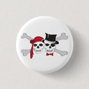 Badge Rond 2,50 Cm pirate skulls and crossbones