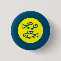 Pisces Horoscope Bleu Jaune Moderne Minimaliste