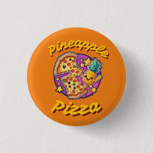 Badge Rond 2,50 Cm Pizza à l'ananas