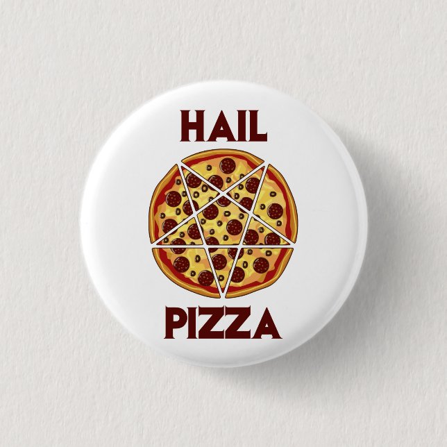 Badge Rond 2,50 Cm Pizza de grêle (Devant)