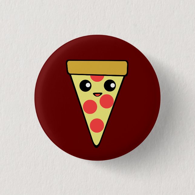 Badge Rond 2,50 Cm Pizza de Kawaii (Devant)