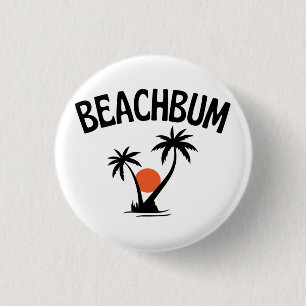 Badge Rond 2,50 Cm Plage Beachbum Été