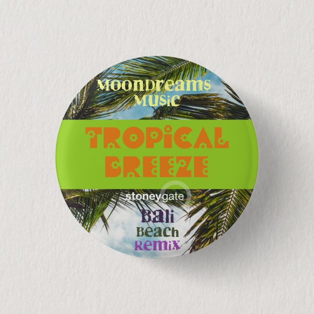 Badge Rond 2,50 Cm Plage de Bali (Devant)