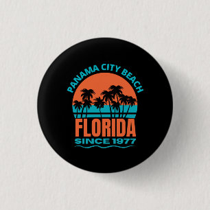 Badge Rond 2,50 Cm Plage de Panama City Floride