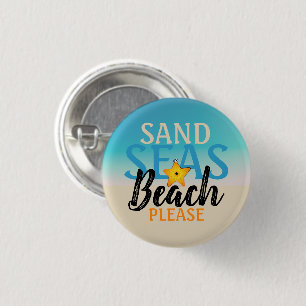 Badge Rond 2,50 Cm Plage de sable de Starfish