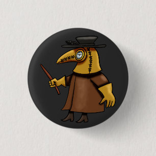 Badge Rond 2,50 Cm Plague Doctor