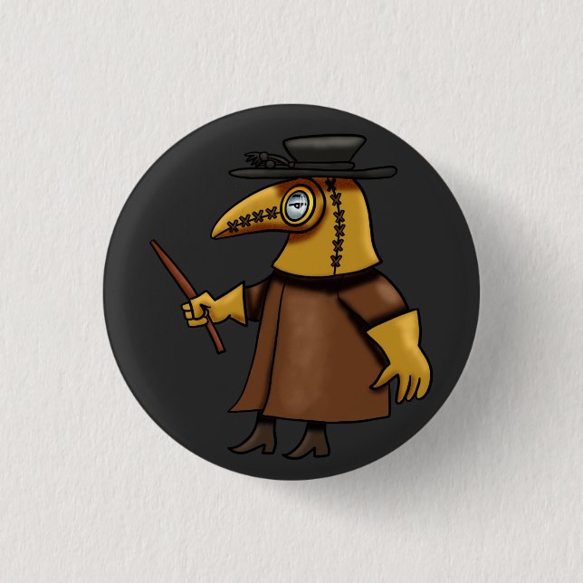Badge Rond 2,50 Cm Plague Doctor (Devant)