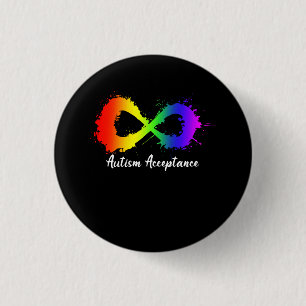 Badge Rond 2,50 Cm Plaidoyer coloré Rouge Plutôt Autisme Infiniti Acc