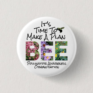 Badge Rond 2,50 Cm Plan d'organisation du pollinisateur personnalisé